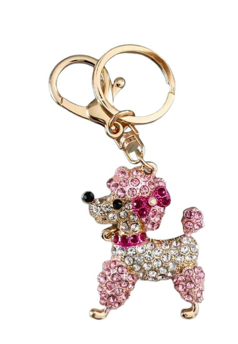 Pink Cute Poodle Dog Keychain – Estilo Philippines