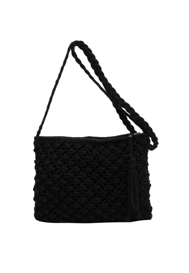 Black Fringe Decor Crochet Bag – Estilo Philippines
